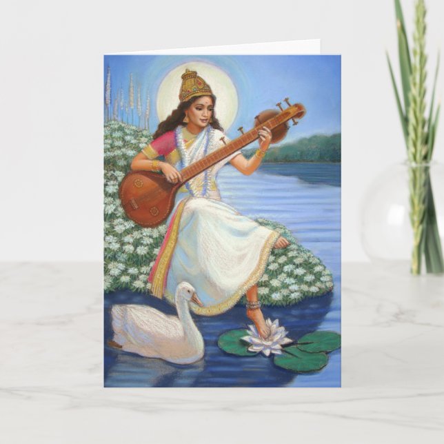 Goddess Sarasvati Karte (Vorderseite)