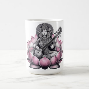 Goddess Saraswati on Lotus Kaffeetasse