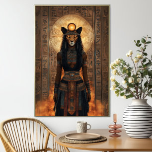Goddess Sekhmet Abstrakte ägyptische Lioness Art Poster