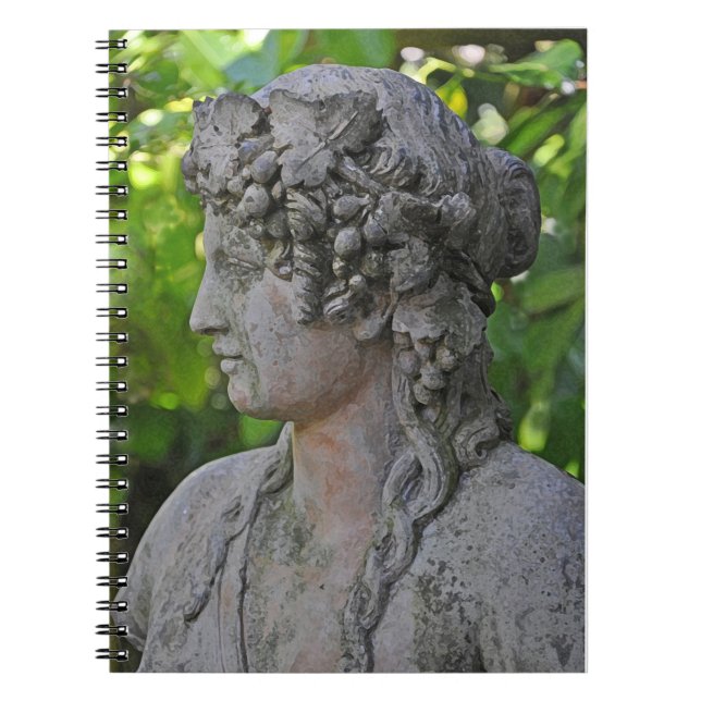 Goddess-Statue im Garten Notizblock (Vorderseite)