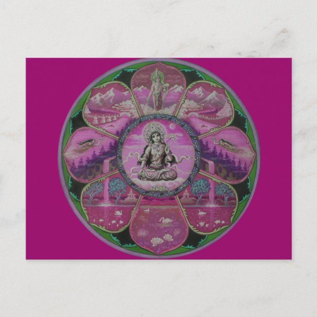 Goddess Tara Mandala Postcard Postkarte (Vorderseite)