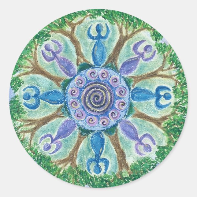 Goddesses tanzende Stickers (Vorderseite)