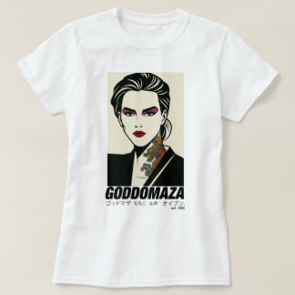 GODDOMAZA EAST 1985 WHITE T-SHIRT DRAGON NECK TAT