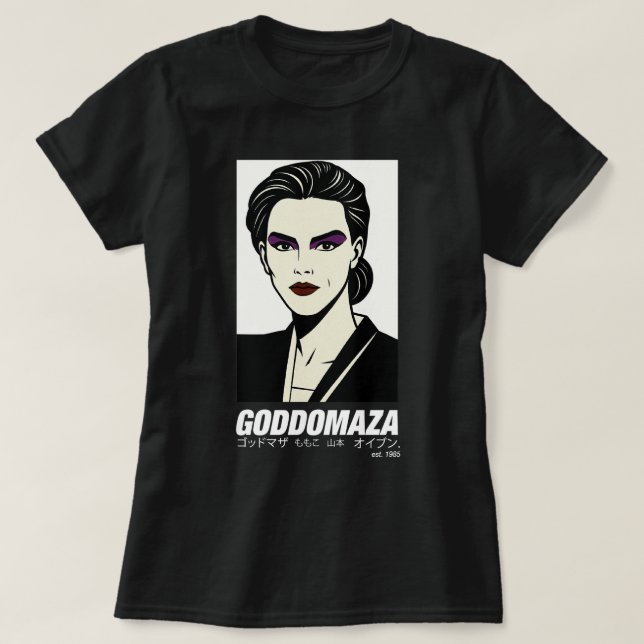 GODDOMAZA EST. 1985 PT. 1 SCHWARZE FRAUEN T-SHIRT (Design vorne)