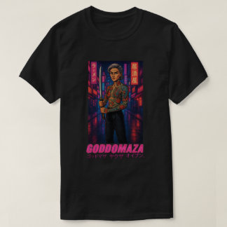 GODDOMAZA NEON PINK MÄNNER SCHWARZE T-SHIRT