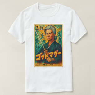 GODDOMAZA SAMURAI MOVIE POSTER FARBIERTES WEISSES T-Shirt