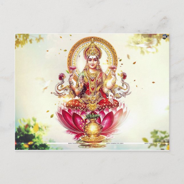 GODESS LAKSHMI POSTKARTE (Vorderseite)