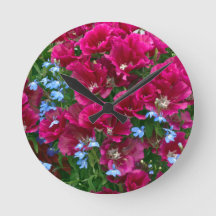 Godetia und Lobelia-Uhr