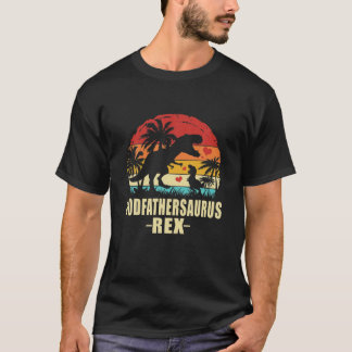 Godfathersaurus T Rex Dinosaur GodVater Saurus Fa T-Shirt