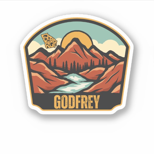 Godfrey, Georgia Aufkleber (Vorderseite)