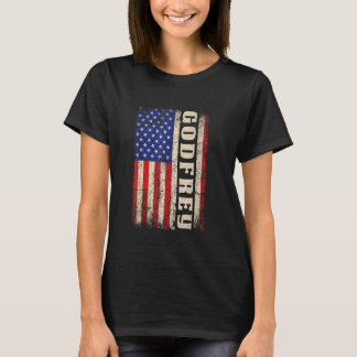 GODFREY Nachname Shirt GODFREY Name American Flag