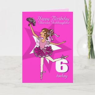 Godgirl ballerina Anniversaire violet carte d'âge