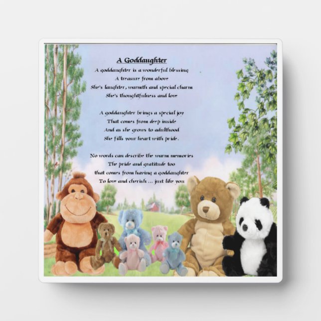 Godgirl Poem Plaque - Cudtly Toys design (Devant)