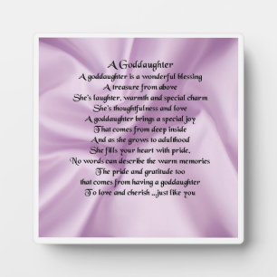Godgirl Poem Plaque - Lilac Soie design