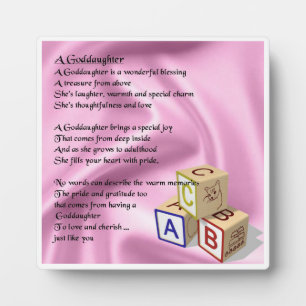 Godgirl Poème Plaque - Blocs bébé Design