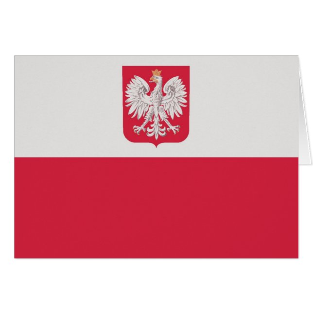 Godłem de Flaga Polski z - drapeau de la Pologne (Devant horizontal)