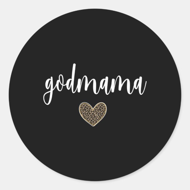 Godmama He Best Godmama Godmata Wertschätzung Runder Aufkleber (Vorderseite)