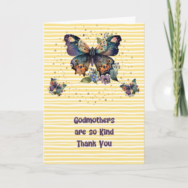 Godmère Carte de remerciements aux papillons (Devant)