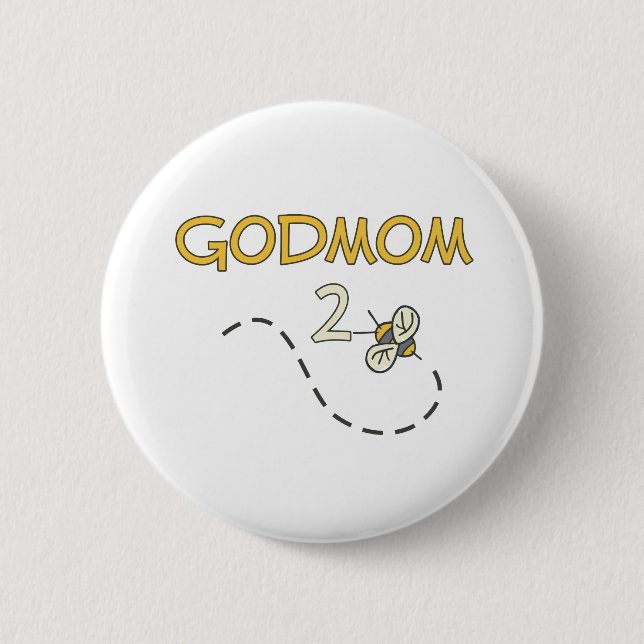 Godmom 2 Biene Button (Vorderseite)