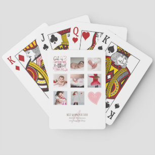 GODMOTHER FOTO COLLAGE Geschenk mit Vers bearbeite Spielkarten