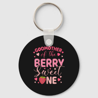 Godmother of the berry sweet one strawberry first schlüsselanhänger