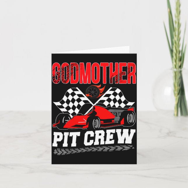 Godmother T Crew Racing Family Race Car Birthday B Karte (Vorderseite)