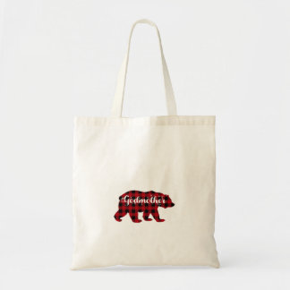 Godmutter Bear Buffalo Red Kariert Matching Family Tragetasche