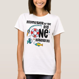 Godmutter Big One 1-jähriger Junge Fischen Geburts T-Shirt