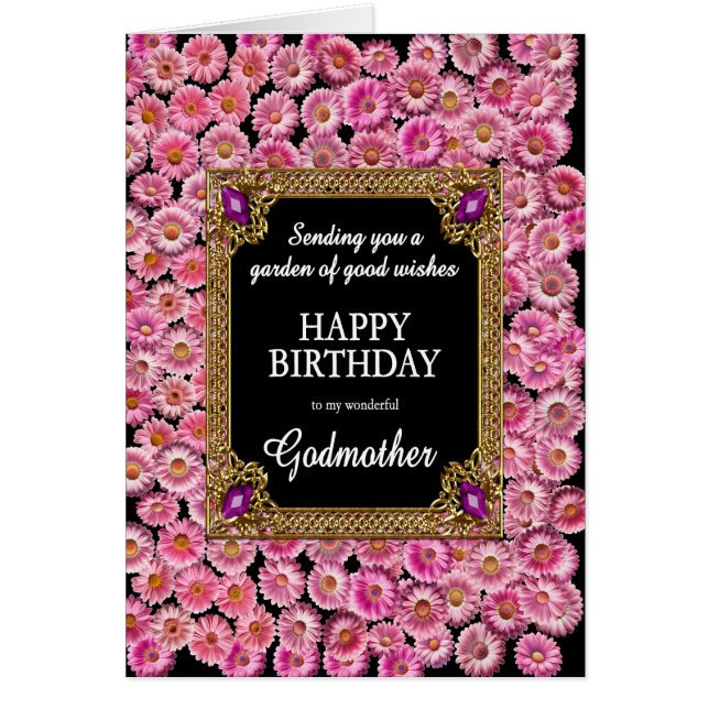 Godmutter Birthday Pink Daisies (Vorne)