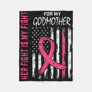 "Godmutter Breast Cancer Awareness Flag Family Fig Fleecedecke