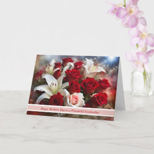 Godmutter Happy Mothers Day mit Hübschen Blume Karte