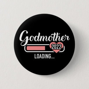 Godmutter lädt 2022 zur Schwangerschaftsankündigun Button