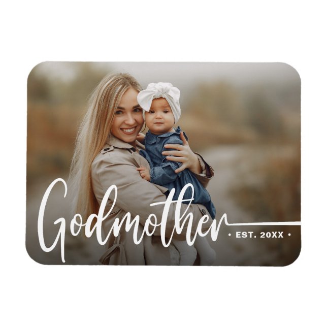 Godmutter Modernes Foto Magnet (Horizontal)