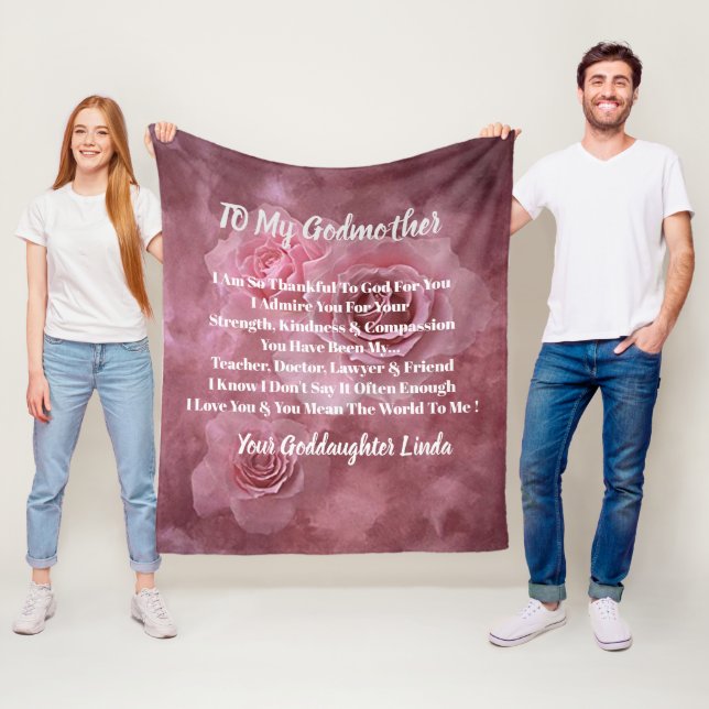 Godmutter Personalize Fleece Blanket (Beispiel)