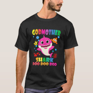 Godmutter Shark Doo Doo Funny Baby Mommy Daddy Kid T-Shirt
