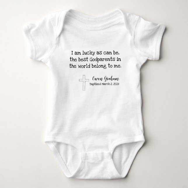 Godparents getauft baby strampler (Vorderseite)