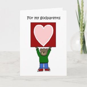 Godparents-Valentinsgruß Feiertagskarte