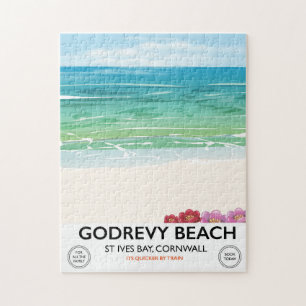 Godrevy Beach St Ives Bay, Reiseplakat Cornwall