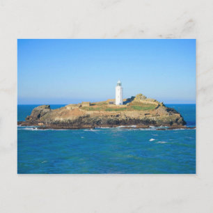 Godrevy Lighthouse in Cornwall Postkarte