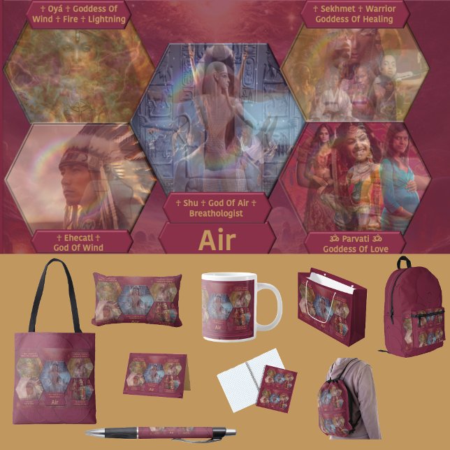 Gods and Goddess Of Air Geschenkpapier Set (Get the full “Gods + Goddesses Of Air” collection at:  https://bit.ly/OurAncestorsZazzle
)