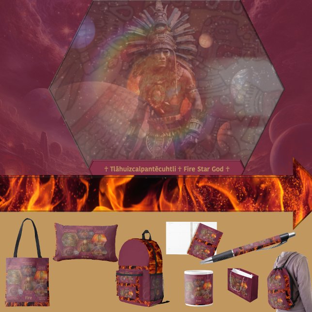 Gods and Goddess Of Fire Bedruckter Rucksack (Get the full “Gods + Goddesses Of Fire” collection at: https://bit.ly/OurAncestorsZazzle)