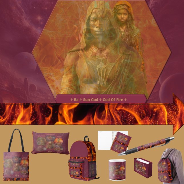 Gods and Goddess Of Fire Geschenkpapier Set (Get the full “Gods + Goddesses Of Fire” collection at: https://bit.ly/OurAncestorsZazzle)