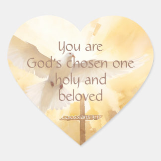 God's Chosen Ones Bible Scripture Inspiration Herz-Aufkleber