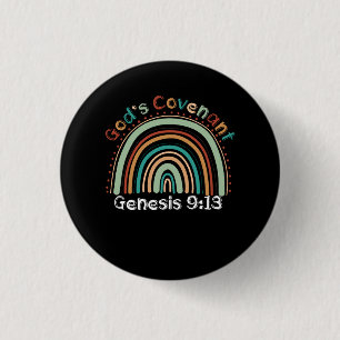 Gods Covenant Boho Rainbow Genesis 9 13 Christlich Button