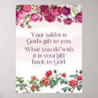 Gods-Geschenk ist Ihr Talent Red Lila Rose Verhält