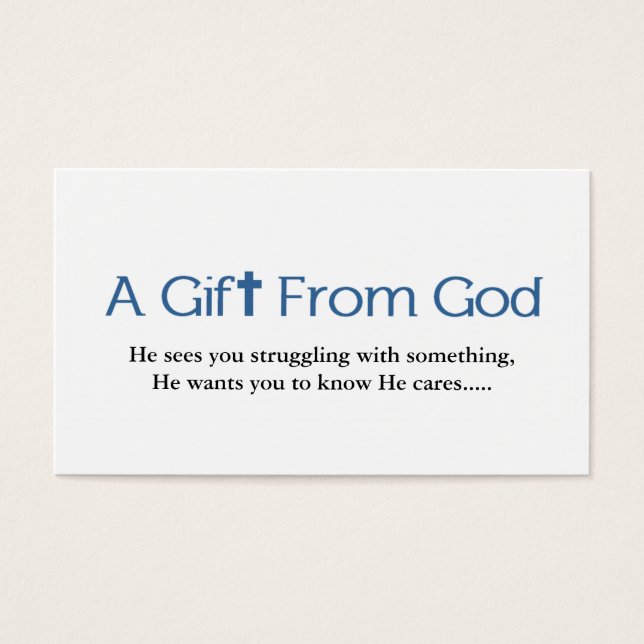 Gods-Geschenkkarte (Vorderseite)