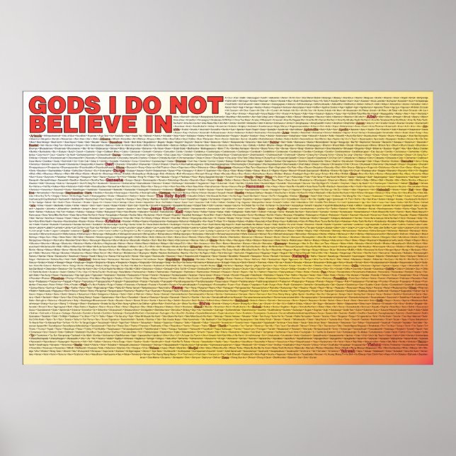 Gods I Do Not Believe In Poster (Vorne)