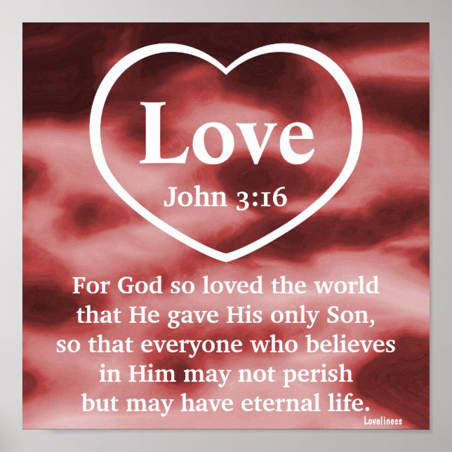 God's Love Gift  Poster-Customize Poster (Vorne)