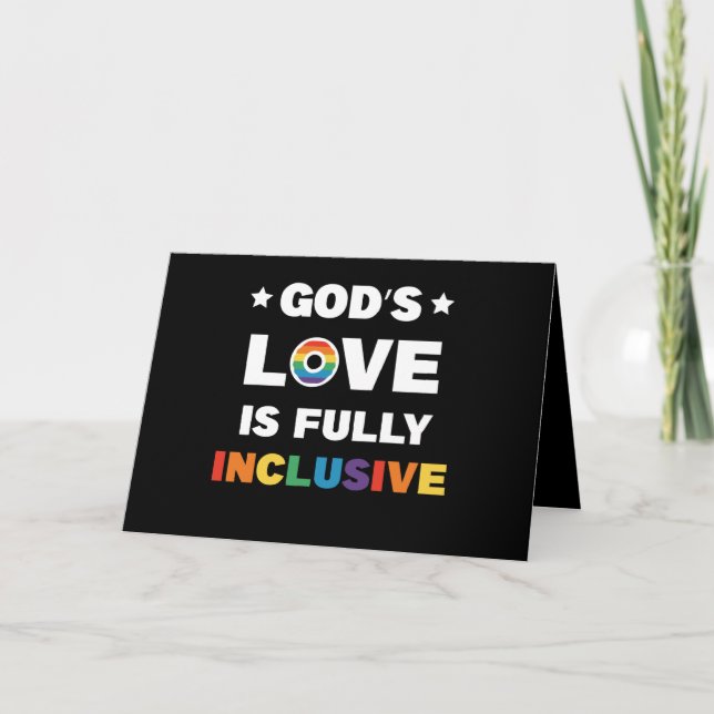 God's Love Is Fully Inclusive Gay LGBT Pride Month Karte (Vorderseite)