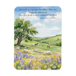 God's Provision: Psalm 104:10-11 Magnet